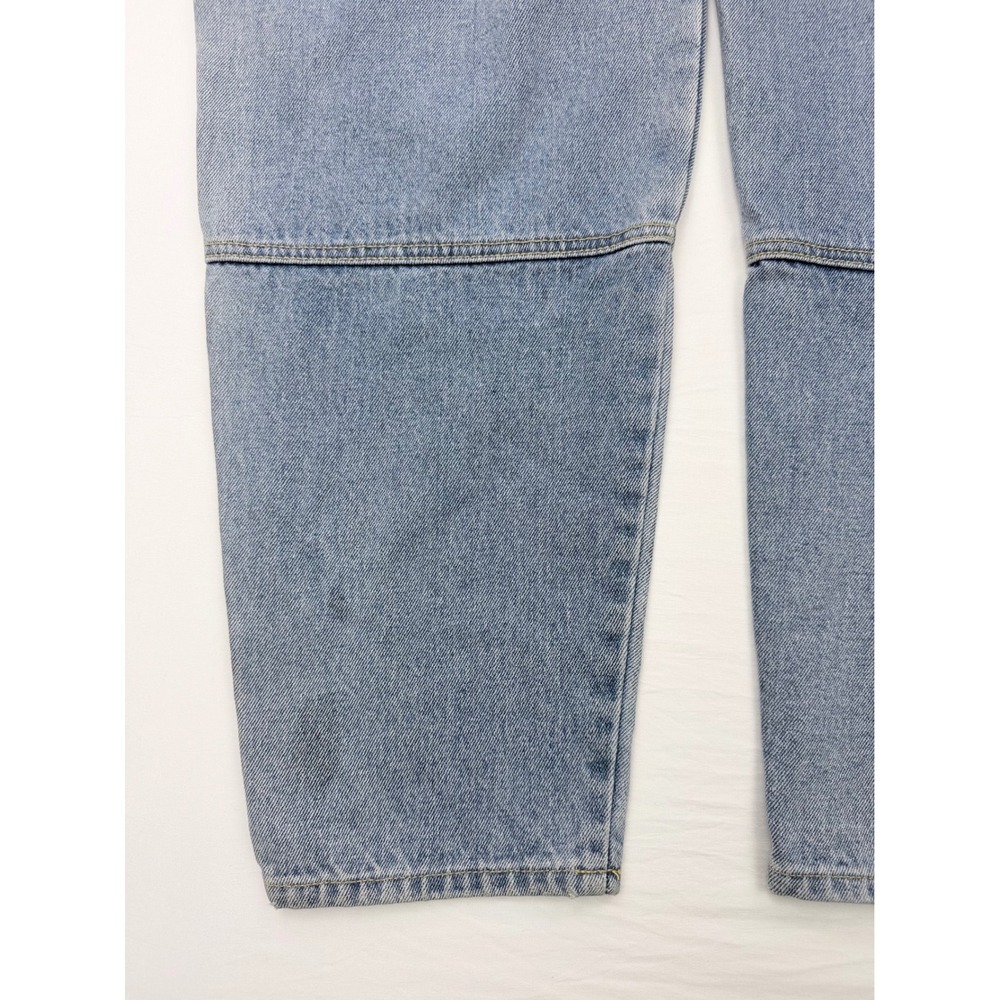 Vintage Y2K Express Avant Garde Utility Panel Barrel Leg Jeans Light Wash 4 - Picture 8 of 14